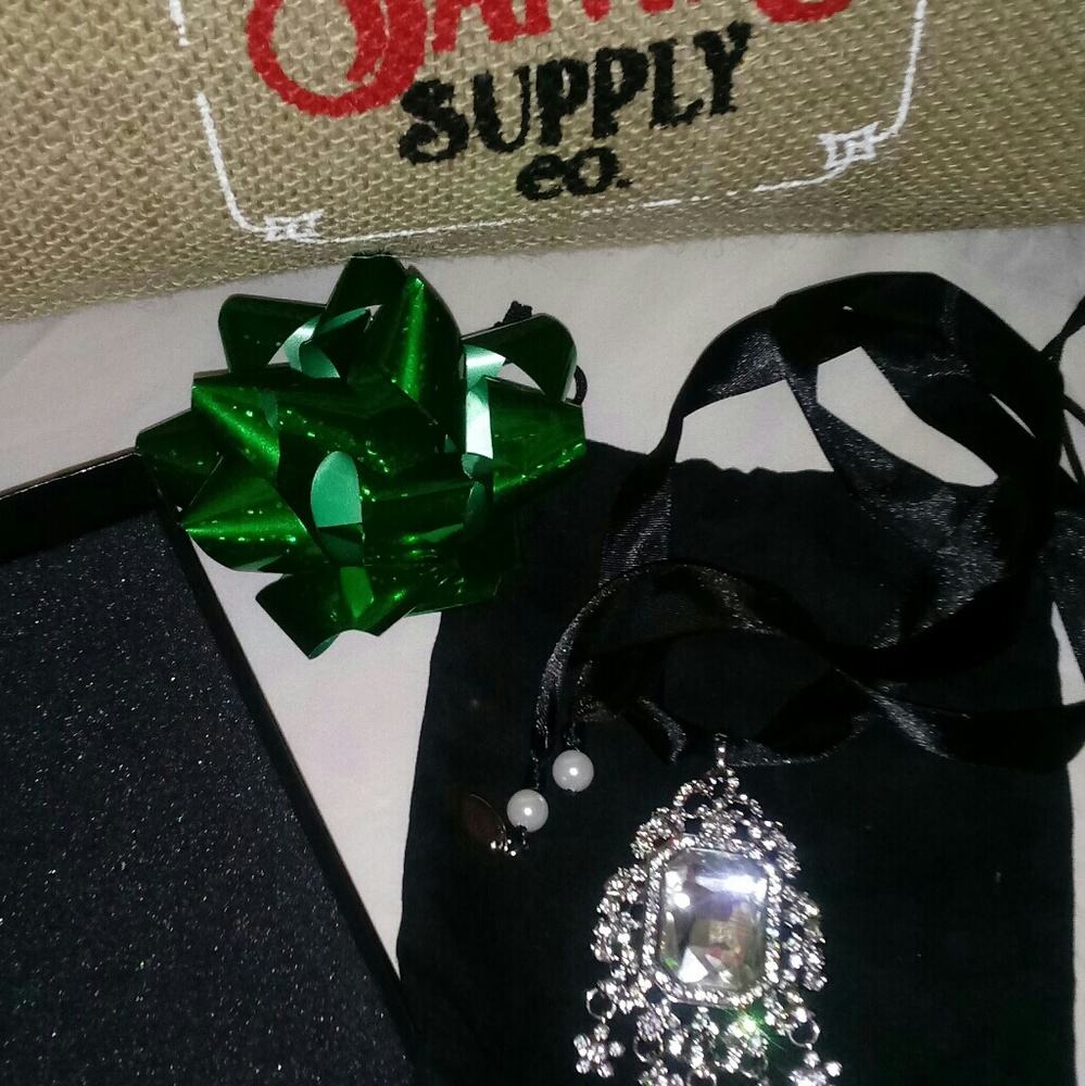 Glam "Victoria" 35" Crystal Faux Pearl Necklace